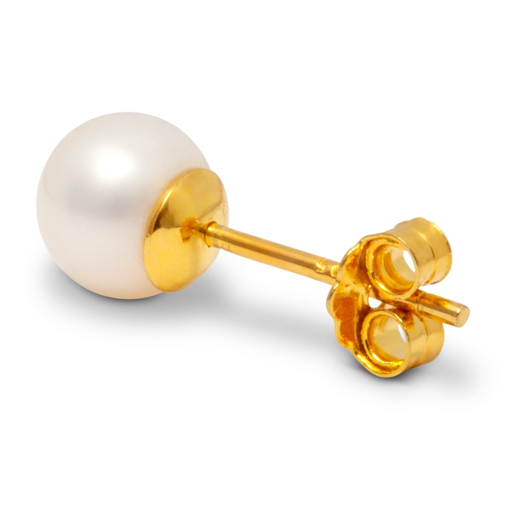 LULU Copenhagen Ball Large Pearl Ohrring 1 stück Ear stud, 1 pcs Vergoldet
