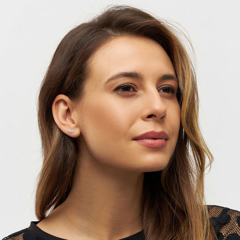 LULU Copenhagen Blink Ohrring 1 stück gebürstet Ear stud, 1 pcs Silber
