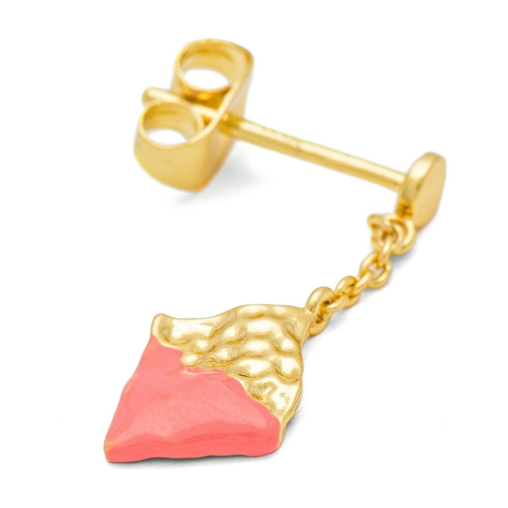 LULU Copenhagen Boheme Dipped Ohrring 1 stück Ear stud, 1 pcs Orange/Coral