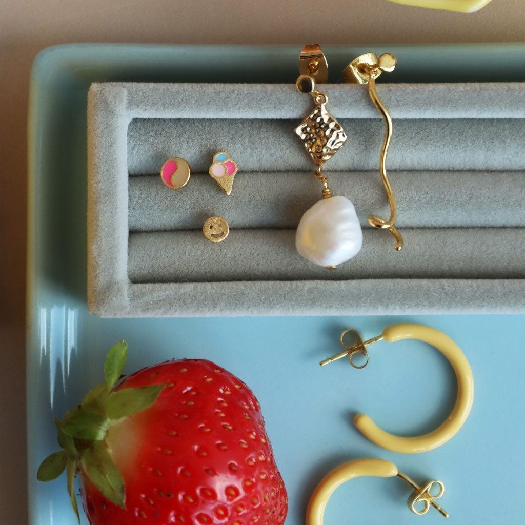 LULU Copenhagen Boheme Pearl Ohrring 1 stück Ear stud, 1 pcs Vergoldet