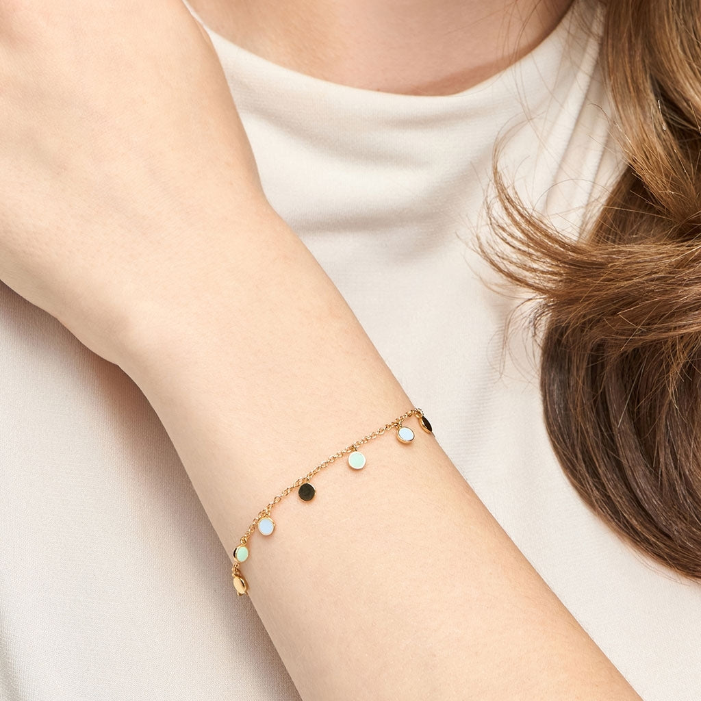 LULU Copenhagen Boho Armband Bracelets Skyride Blue/Seasalt Green