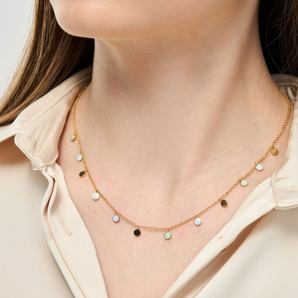 LULU Copenhagen Boho Halskette Necklaces Skyride Blue/Seasalt Green