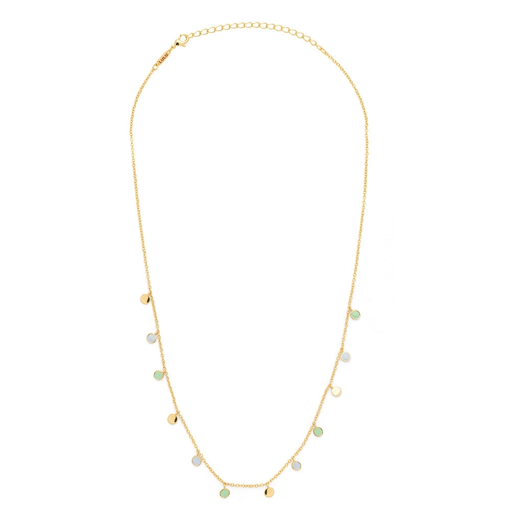 LULU Copenhagen Boho Halskette Necklaces Skyride Blue/Seasalt Green