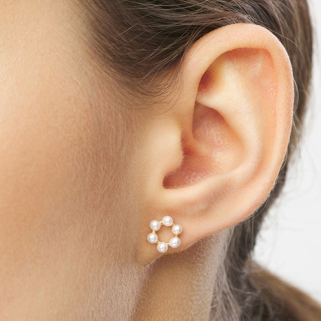 LULU Copenhagen Bouquet Circle earring 1 pcs Ear stud, 1 pcs Vergoldet