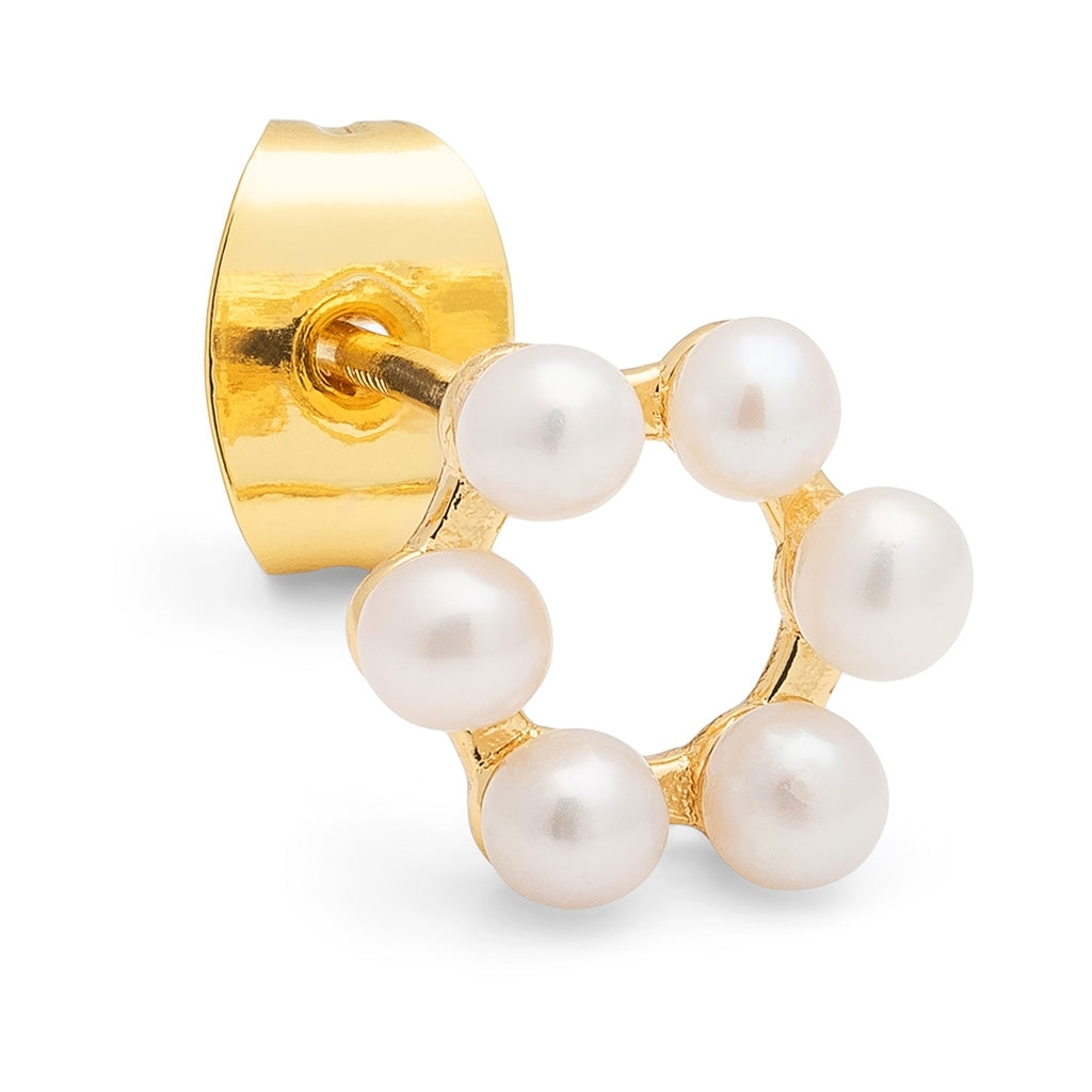 LULU Copenhagen Bouquet Circle earring 1 pcs Ear stud, 1 pcs Vergoldet