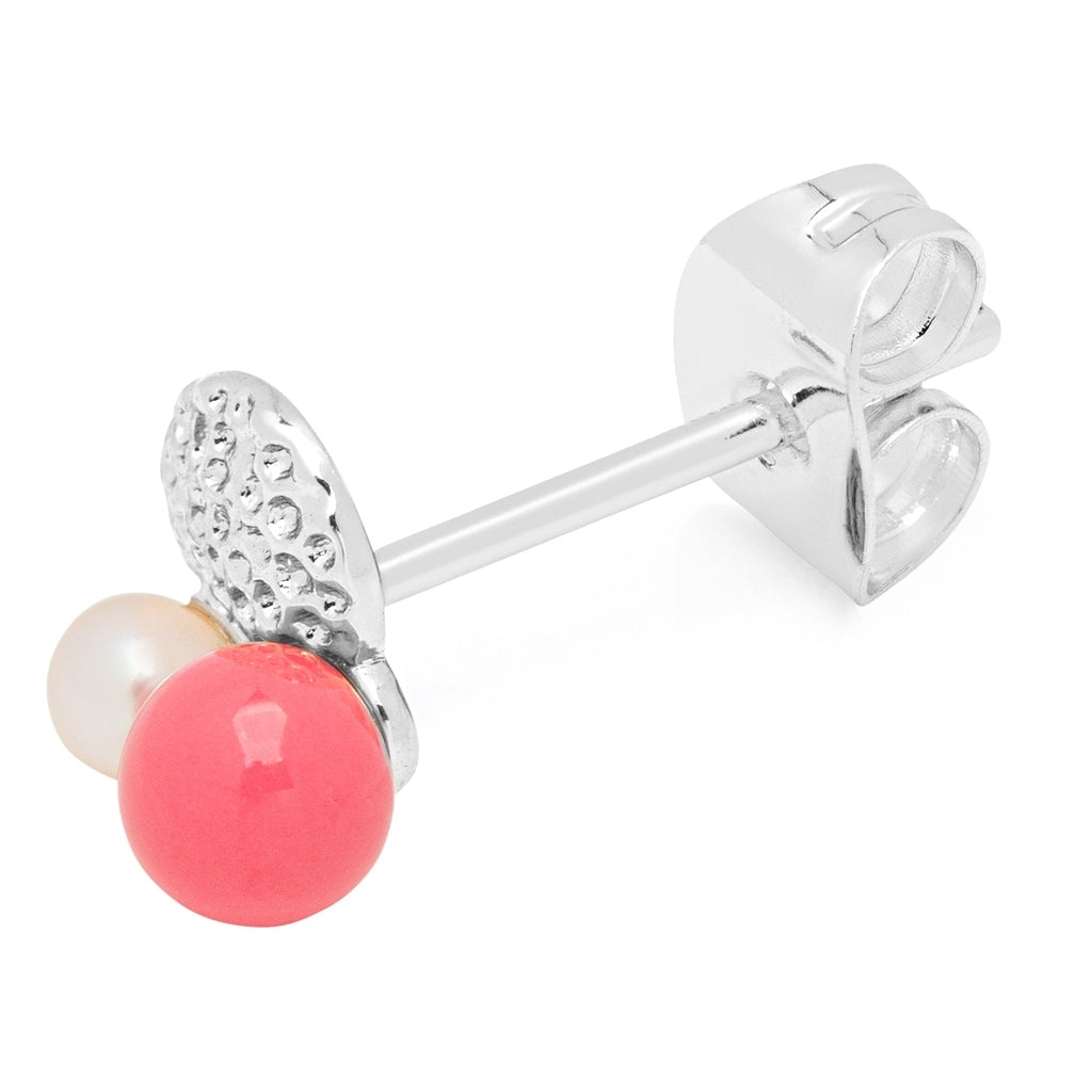 LULU Copenhagen Bouquet Plate Ohrring 1 stück Ear stud, 1 pcs Silver Plated