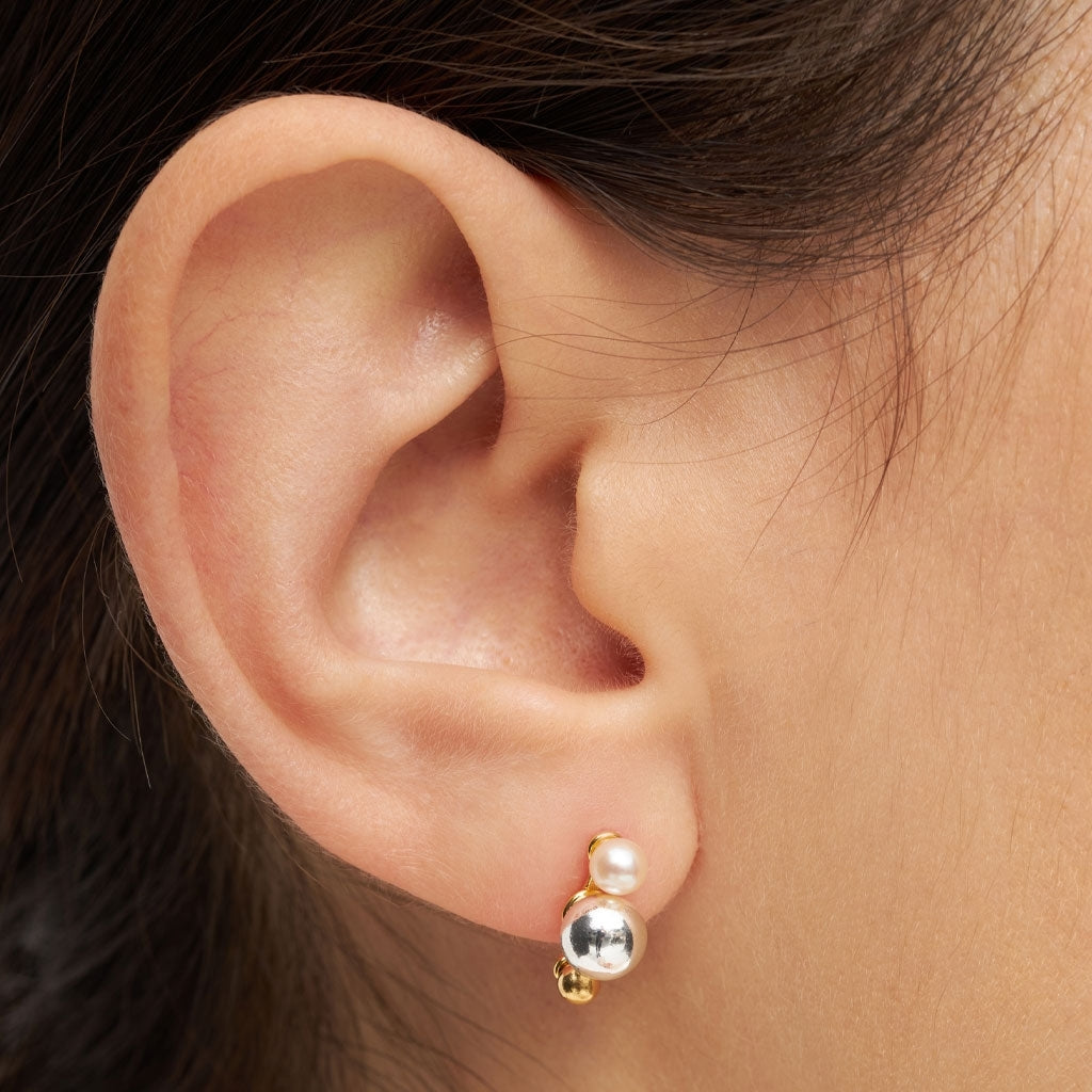 LULU Copenhagen Bouquet Drip Silver Ohrring 1 stück Ear stud, 1 pcs Vergoldet