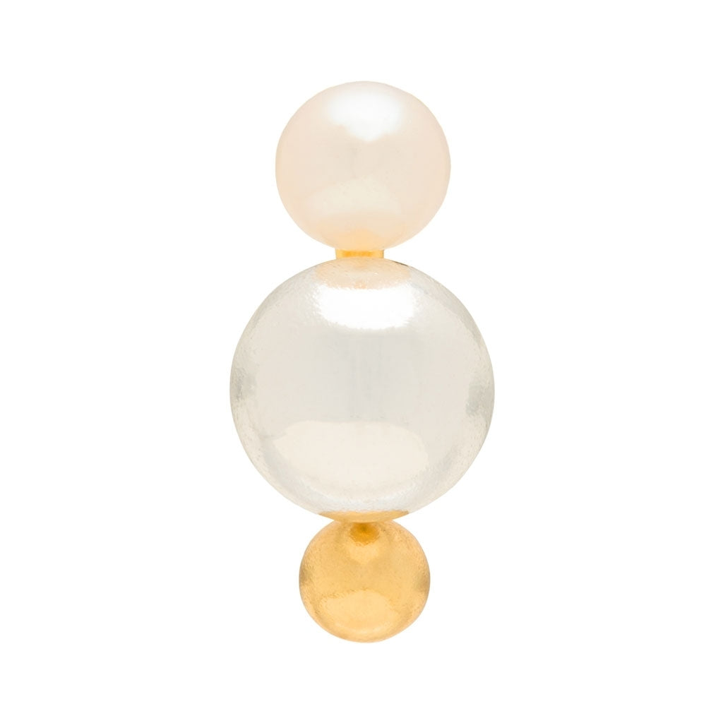 LULU Copenhagen Bouquet Drip Silver Ohrring 1 stück Ear stud, 1 pcs Vergoldet