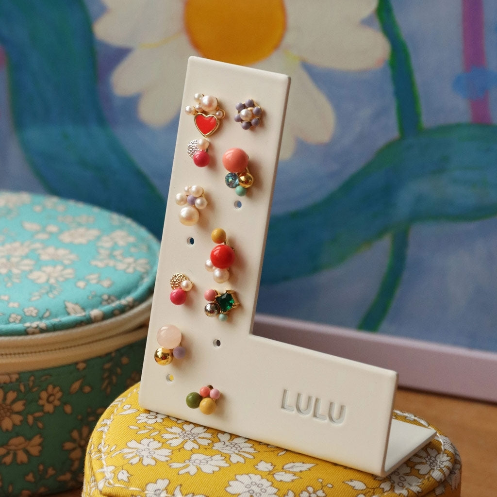 LULU Copenhagen Bouquet Green Yellow Ohrring 1 stück Ear stud, 1 pcs Vergoldet