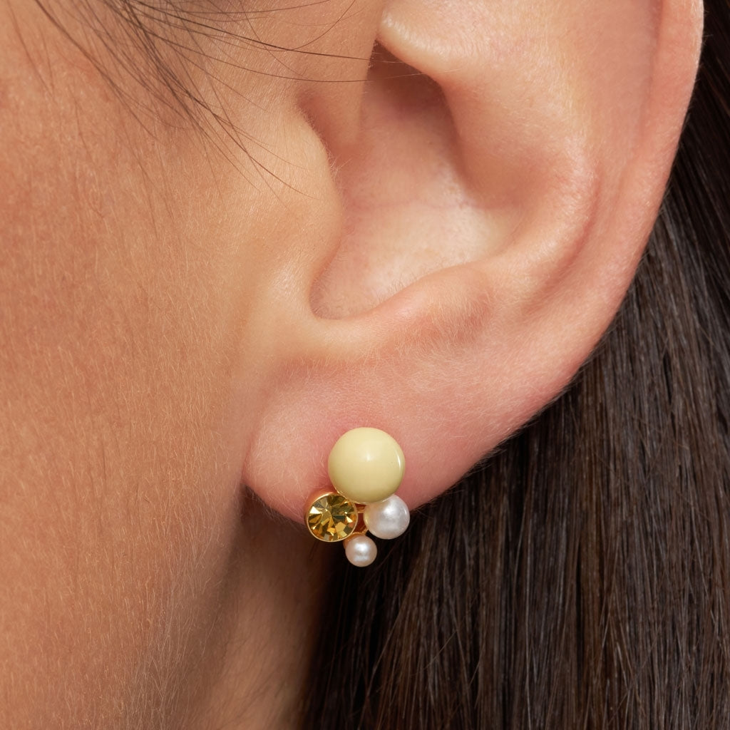 LULU Copenhagen Bouquet Lemon Ohrring 1 stück Ear stud, 1 pcs Vergoldet