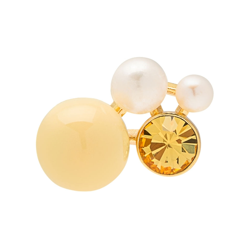 LULU Copenhagen Bouquet Lemon Ohrring 1 stück Ear stud, 1 pcs Vergoldet