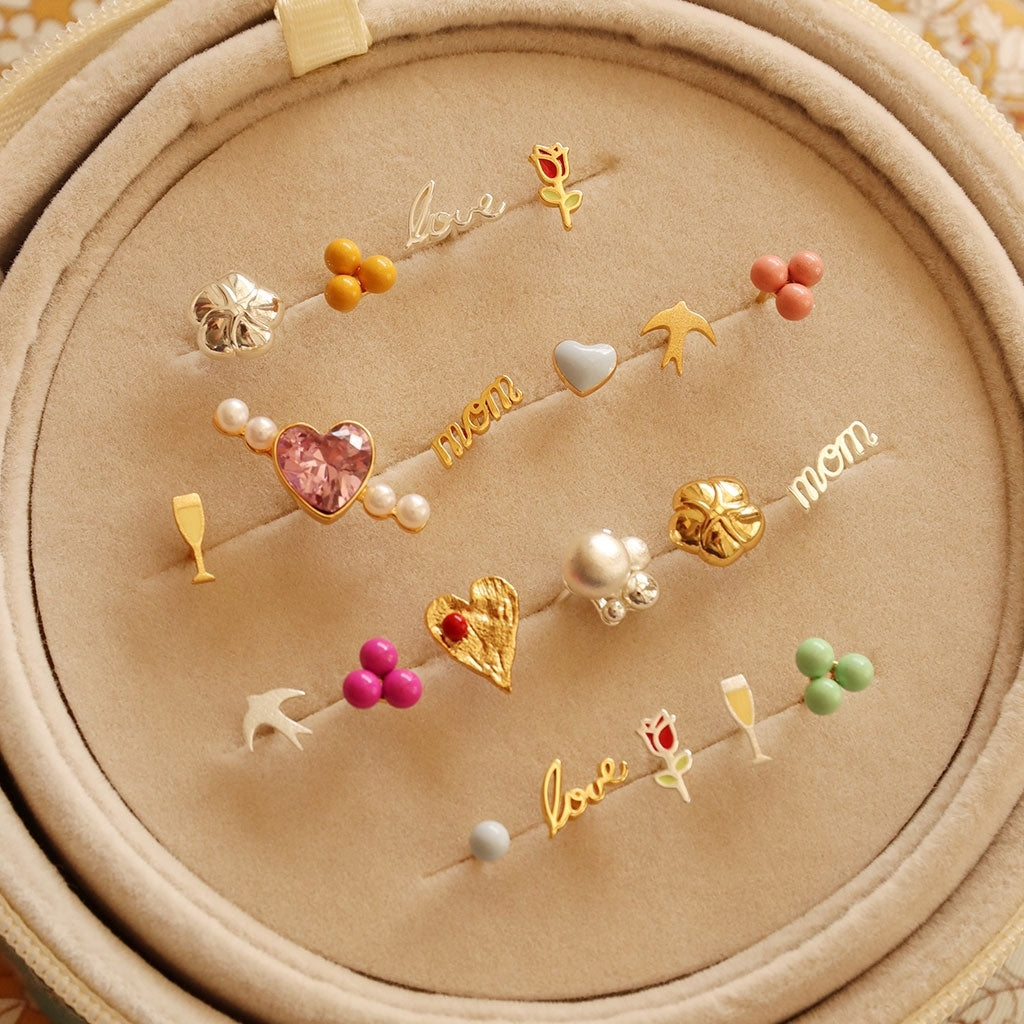 LULU Copenhagen Bouquet Love Ohrring 1 stück Ear stud, 1 pcs Vintage Rose