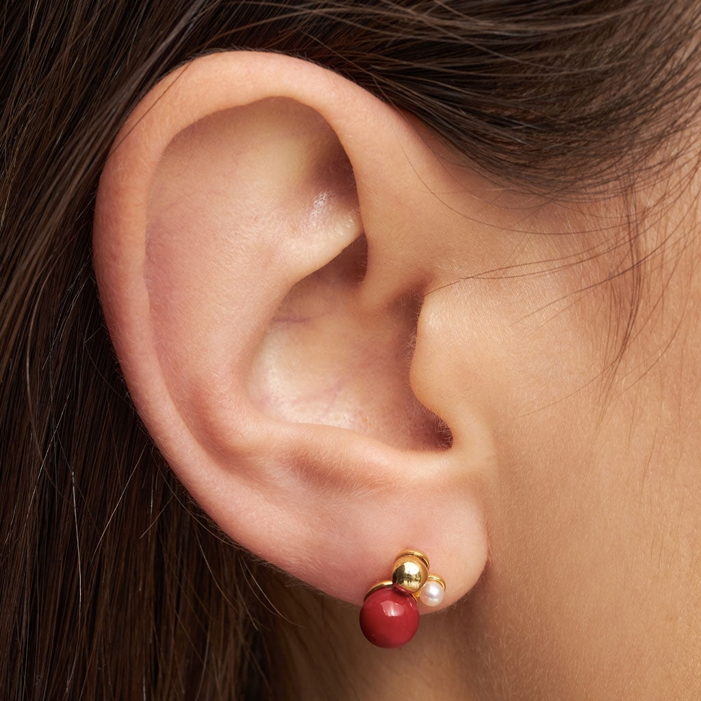 LULU Copenhagen Bouquet The Classic Ohrring 1 stück Ear stud, 1 pcs Vergoldet