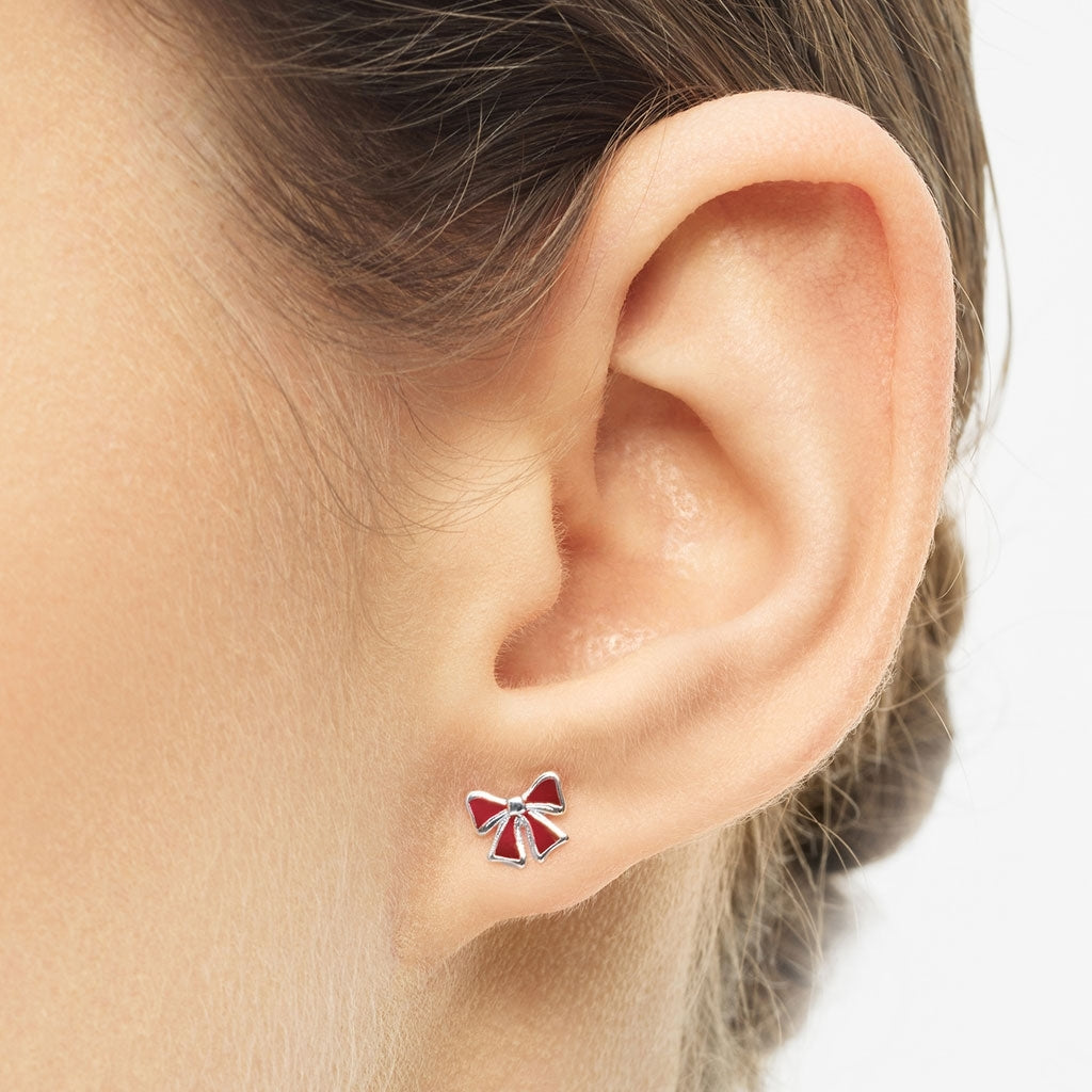 LULU Copenhagen Bow Ohrring 1 stück Ear stud, 1 pcs Silver Plated