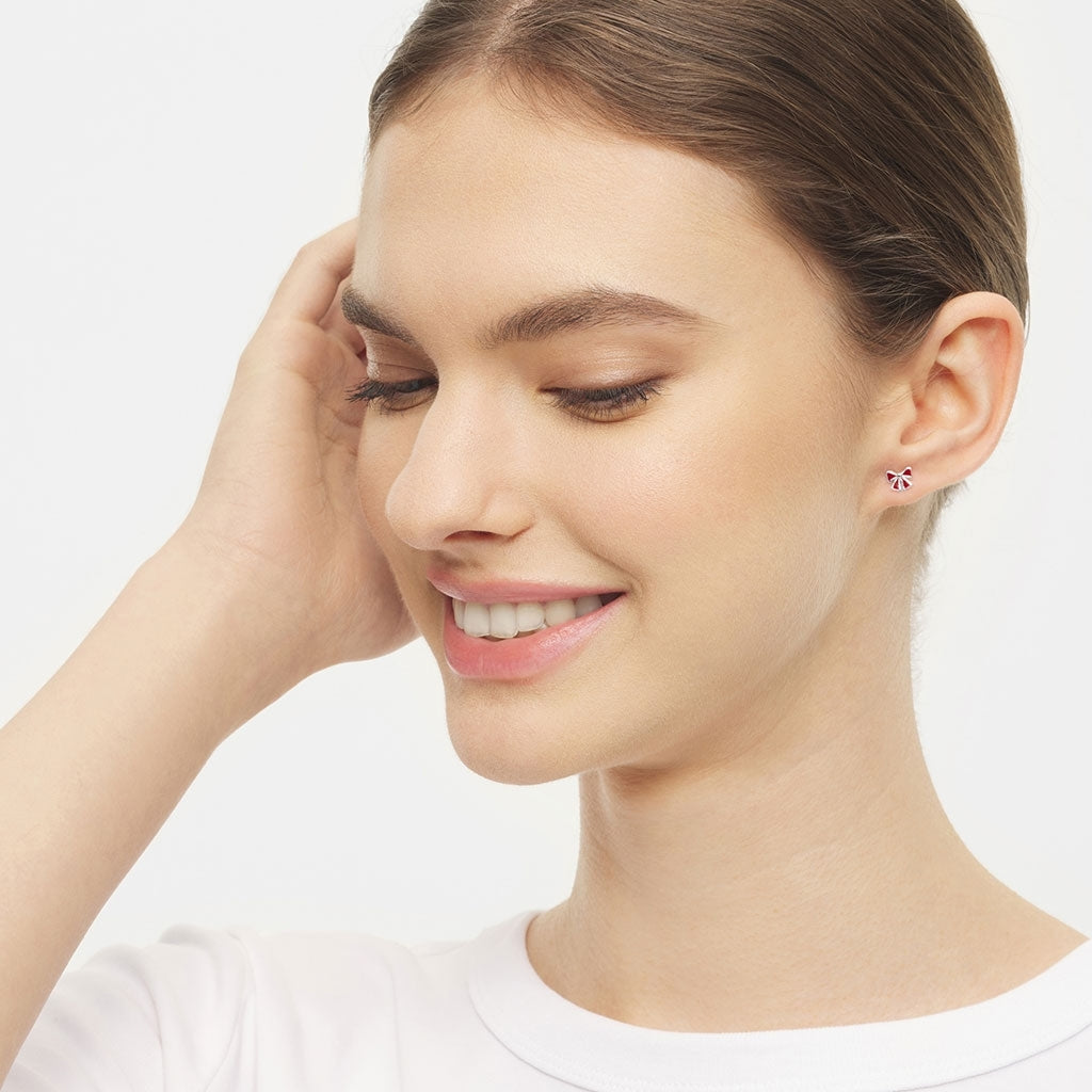 LULU Copenhagen Bow Ohrring 1 stück Ear stud, 1 pcs Silver Plated