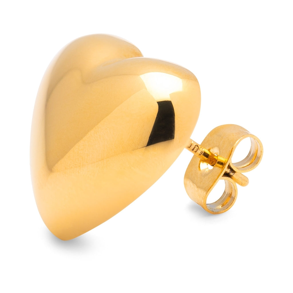 LULU Copenhagen Bubble Heart Ohrring 1 Stück - vergoldet Ear stud, 1 pcs Vergoldet