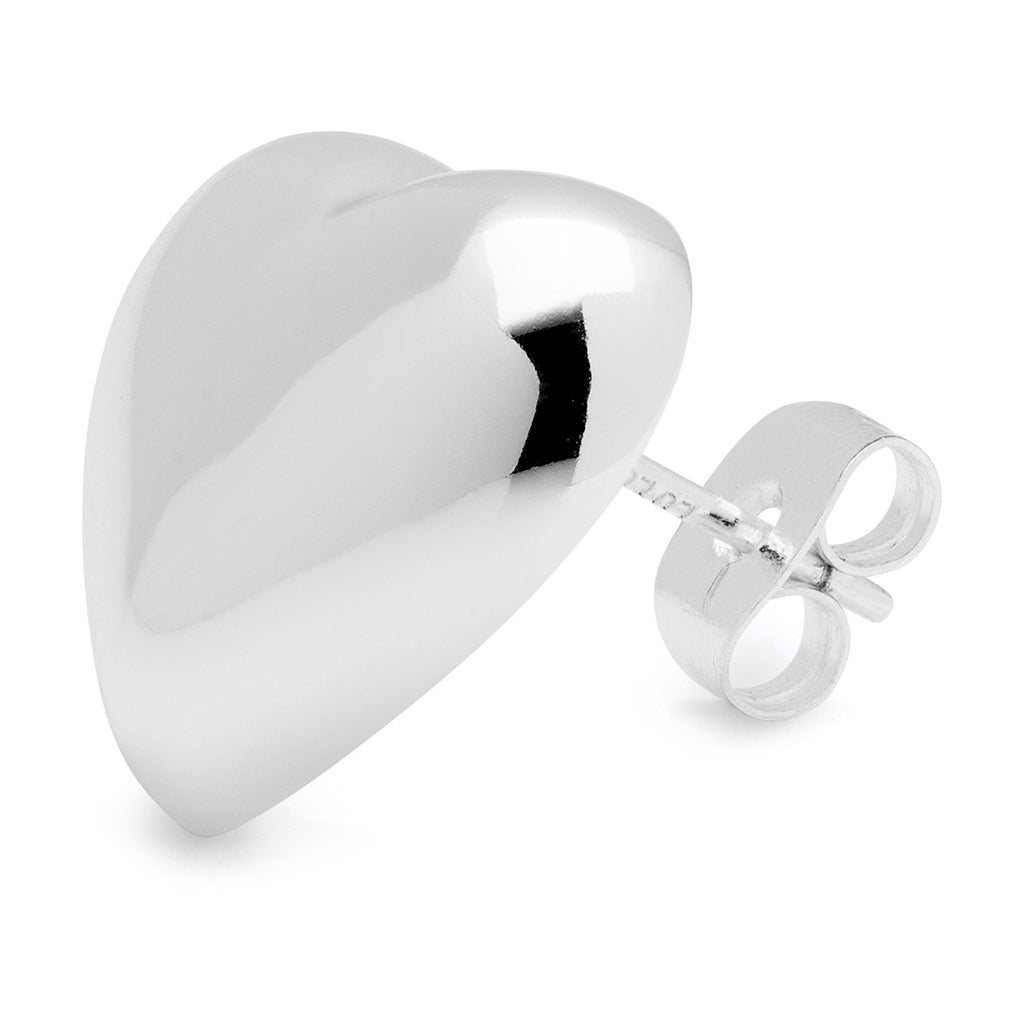 LULU Copenhagen Bubble Heart Ohrring 1 Stück - versilbert Ear stud, 1 pcs Silver Plated