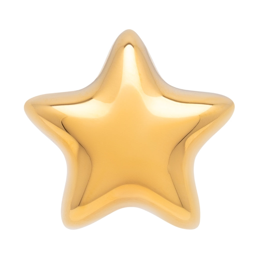 LULU Copenhagen Bubble Star Ohrring 1 Stück - vergoldet Ear stud, 1 pcs Vergoldet