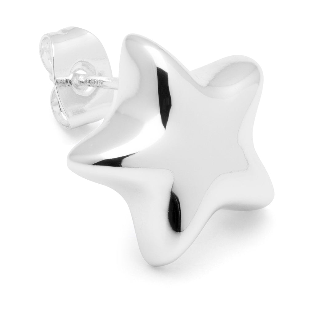 LULU Copenhagen Bubble Star Ohrring 1 Stück - versilbert Ear stud, 1 pcs Silver Plated