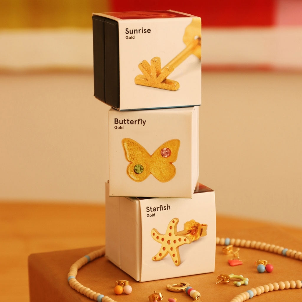 LULU Copenhagen Butterfly Ohrring 1 stück Ear stud, 1 pcs Vergoldet