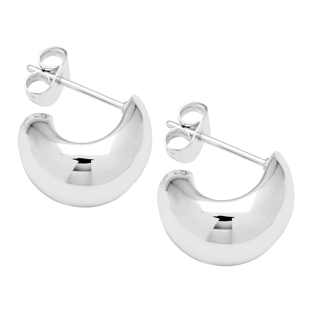 LULU Copenhagen Chunky Drop Hoops paar - versilbert Hoops Silver Plated