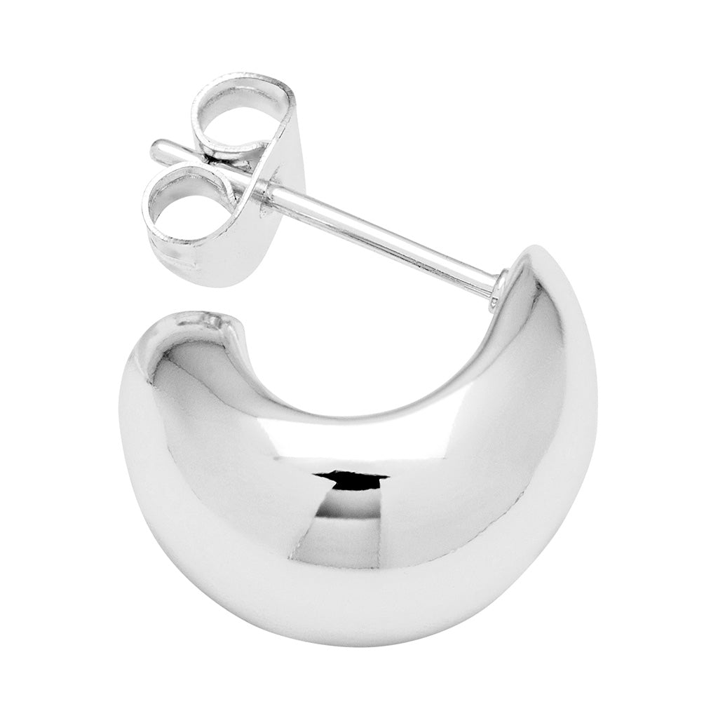 LULU Copenhagen Chunky Drop Hoops paar - versilbert Hoops Silver Plated