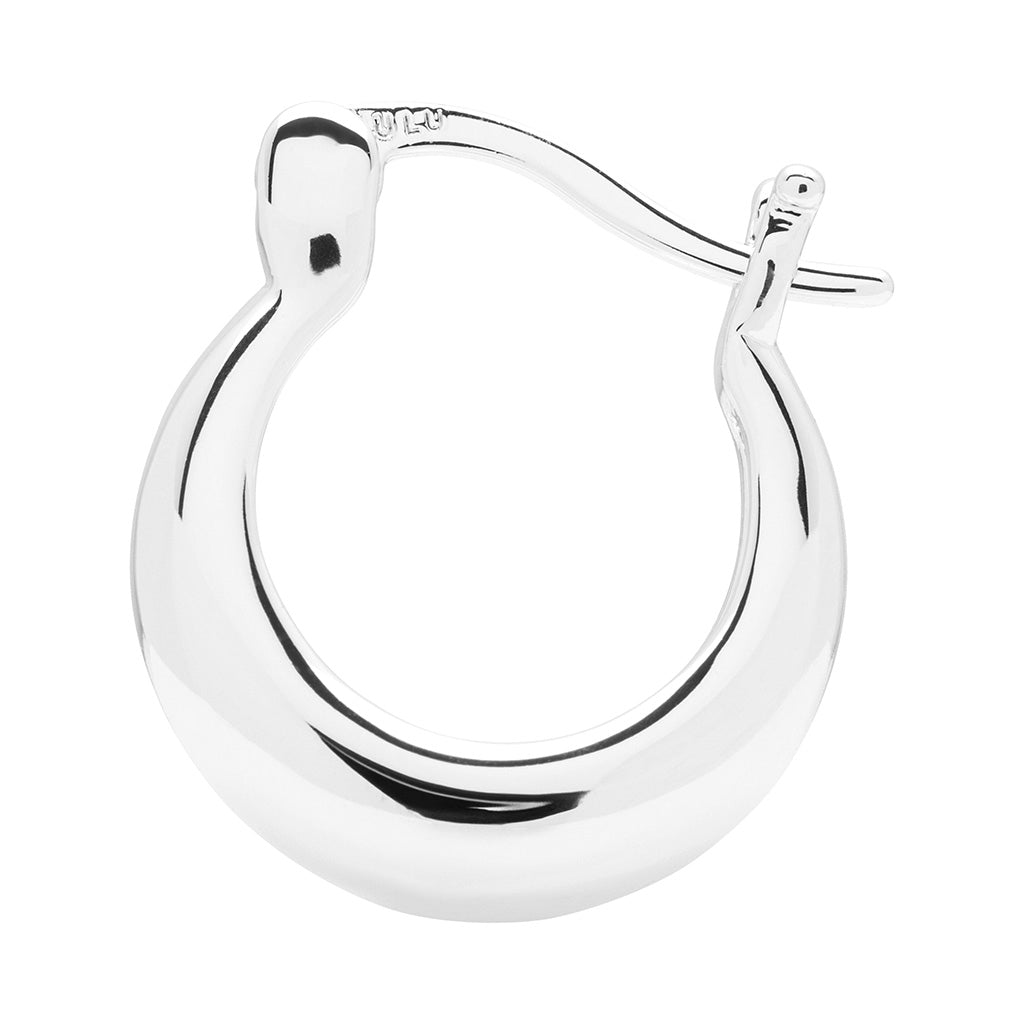 LULU Copenhagen Chunky Heavy Hoops paar - versilbert Hoops Silver Plated