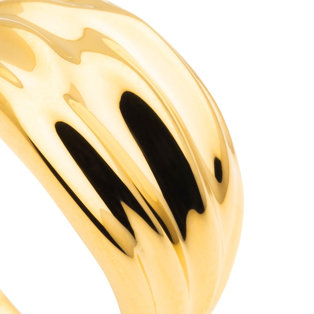 LULU Copenhagen Chunky Silk Ring - vergoldet Rings Vergoldet