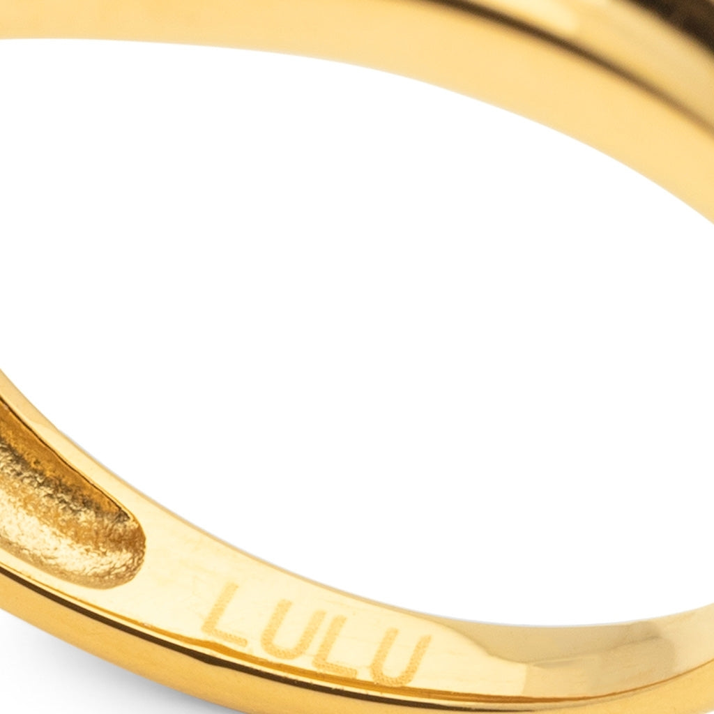 LULU Copenhagen Chunky Silk Ring - vergoldet Rings Vergoldet