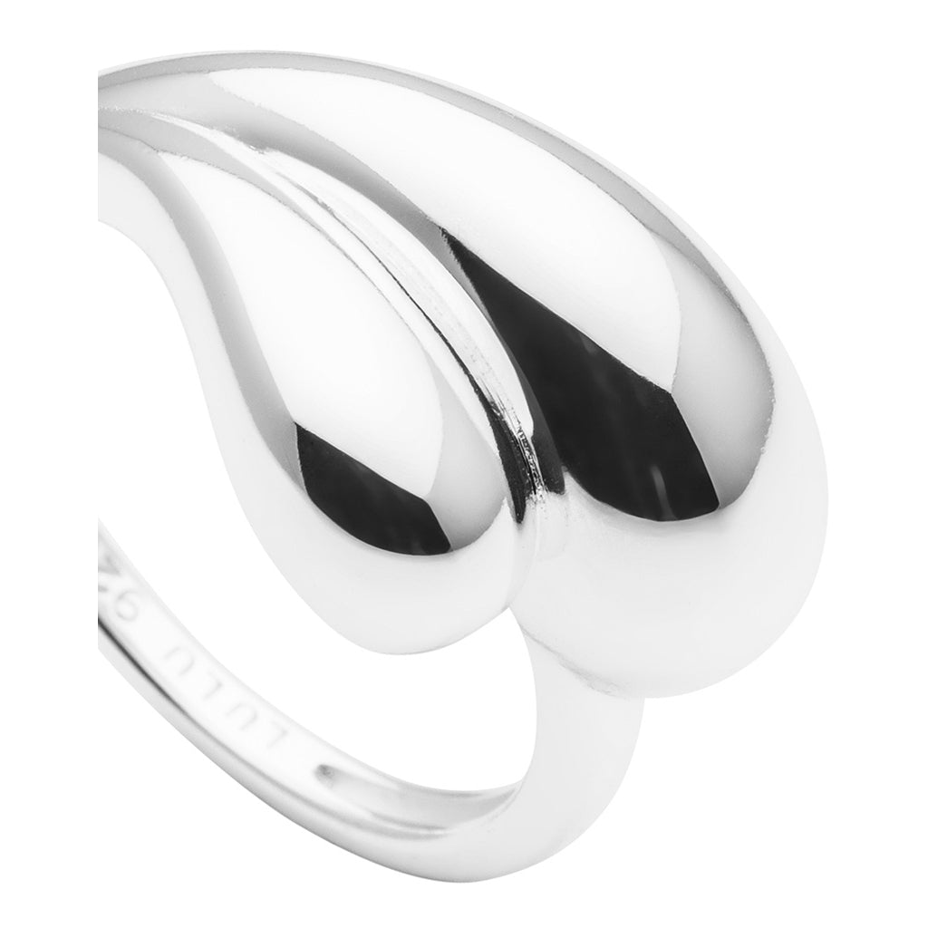 LULU Copenhagen Chunky Soft Drops Ring - Silber Rings Silber