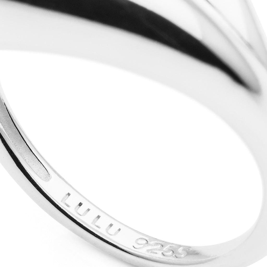 LULU Copenhagen Chunky Soft Drops Ring - Silber Rings Silber