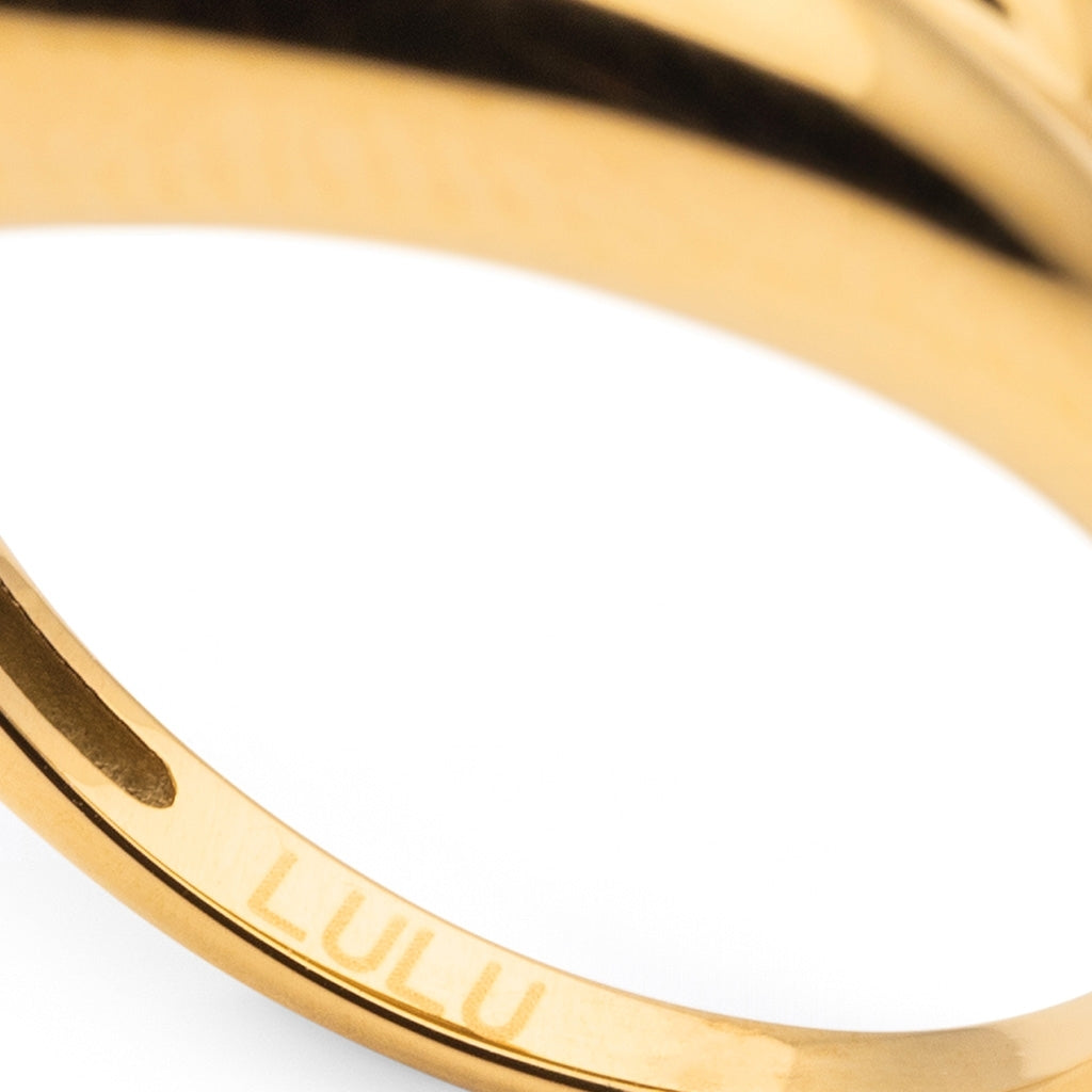 LULU Copenhagen Chunky Soft Drops Ring - vergoldet Rings Vergoldet