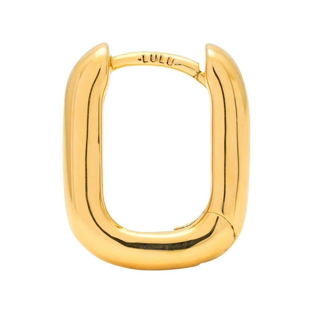 LULU Copenhagen Chunky Square Hoops paar - vergoldet Hoops Vergoldet