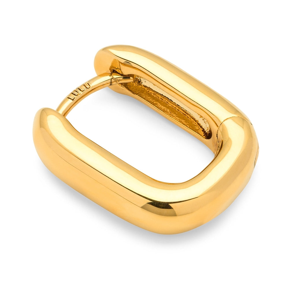 LULU Copenhagen Chunky Square Hoops paar - vergoldet Hoops Vergoldet