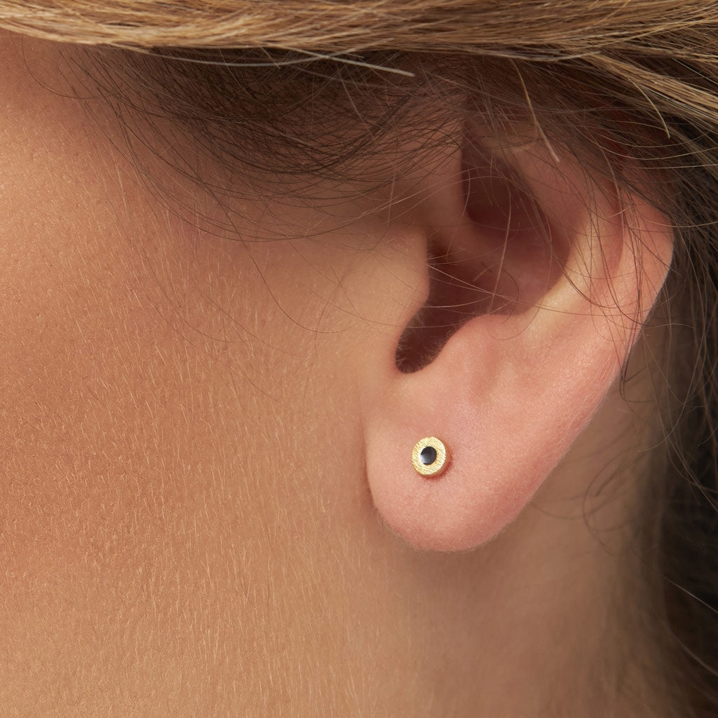 LULU Copenhagen Circle Small Ohrring 1 stück vergoldet Ear stud, 1 pcs Inkwell