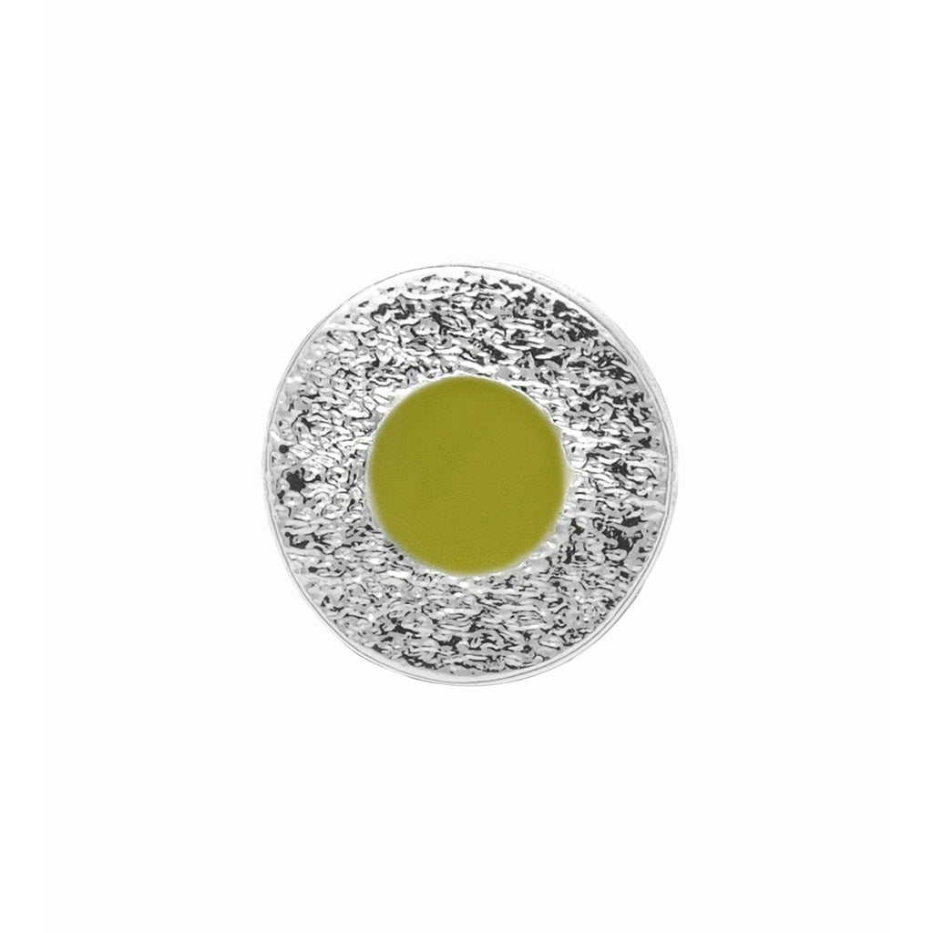 LULU Copenhagen Circle Small Ohrring 1 stück versilbert Ear stud, 1 pcs Willow Green