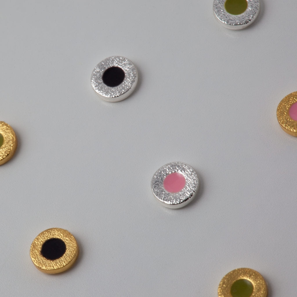 LULU Copenhagen Circle Small Ohrring 1 stück versilbert Ear stud, 1 pcs Pink