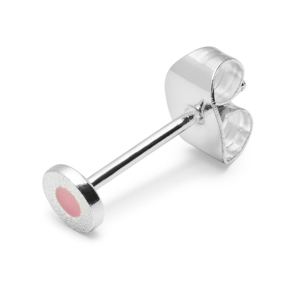 LULU Copenhagen Circle Small Ohrring 1 stück versilbert Ear stud, 1 pcs Pink