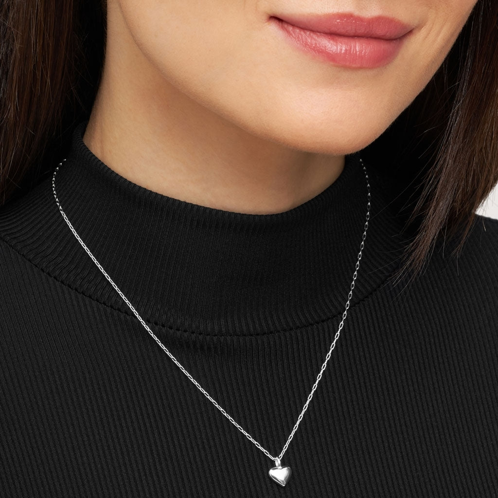 LULU Copenhagen Classic Heart Halskette Silber Necklaces Silber