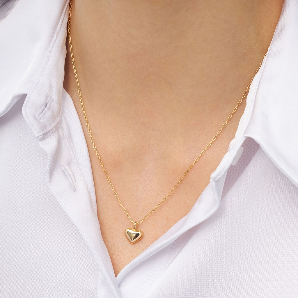 LULU Copenhagen Classic Heart Halskette Vergoldet Necklaces Vergoldet