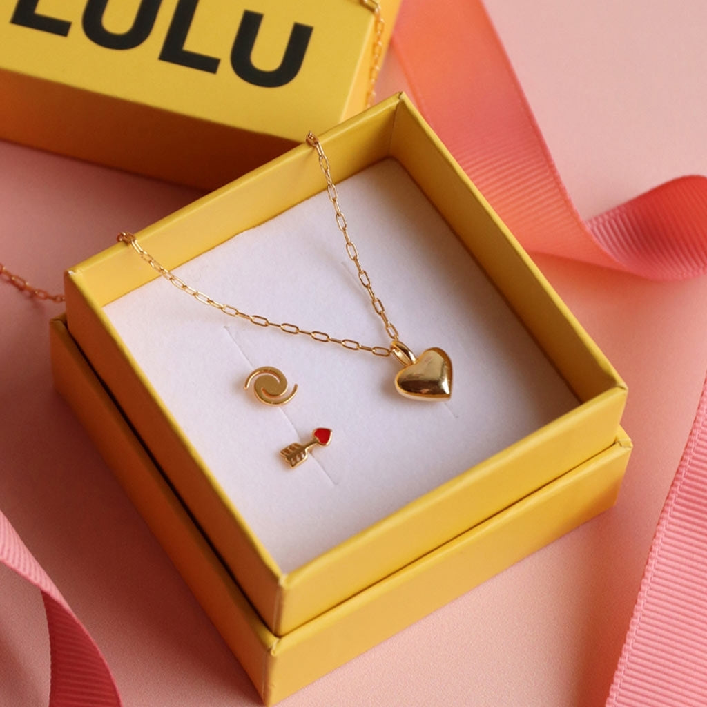 LULU Copenhagen Classic Heart Halskette Vergoldet Necklaces Vergoldet