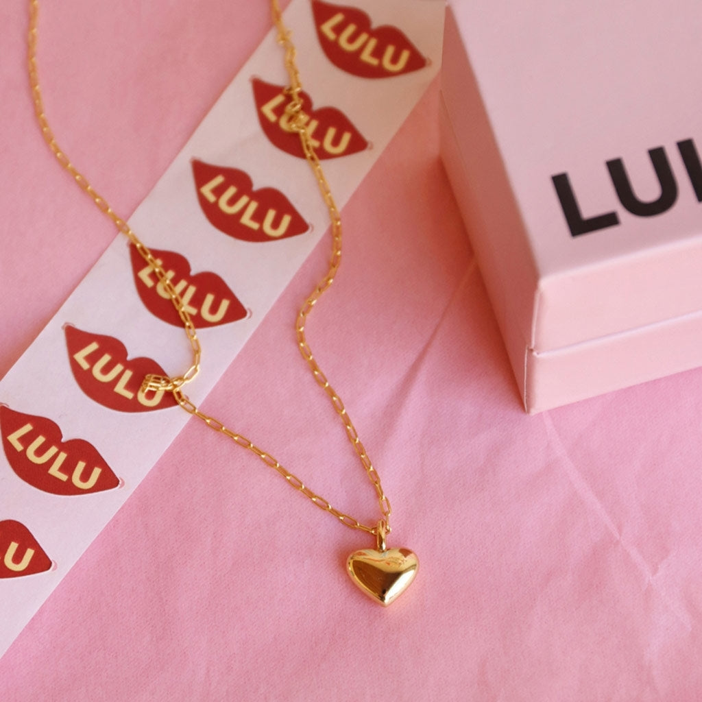 LULU Copenhagen Classic Heart Halskette Vergoldet Necklaces Vergoldet