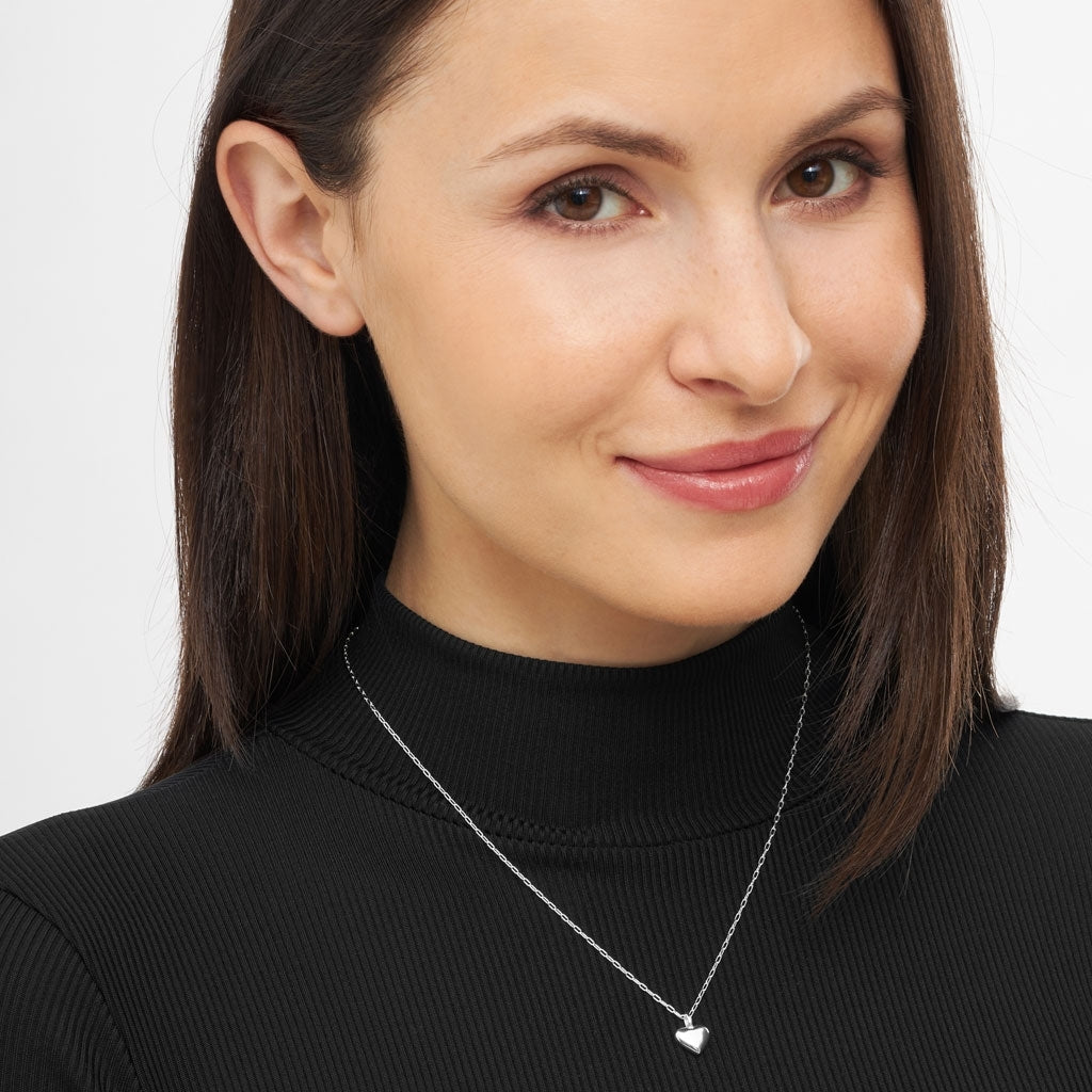 LULU Copenhagen Classic Heart Halskette Silber Necklaces Silber