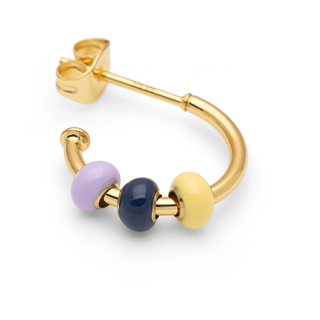 LULU Copenhagen Color Ball 3 Hoops paar - Vergoldetes Hoops Memories