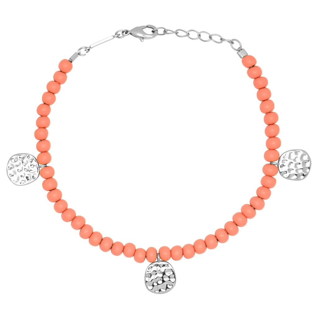 LULU Copenhagen Color Ball Armband Charms versilbert Bracelets Burnt Coral