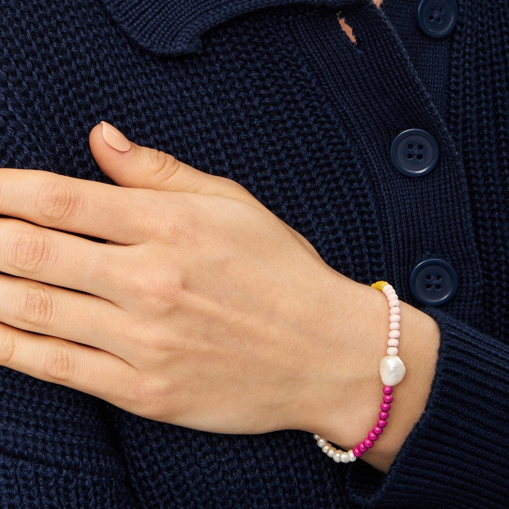 LULU Copenhagen Color Ball Bracelet Pearls versilbert Bracelets Silver Plated