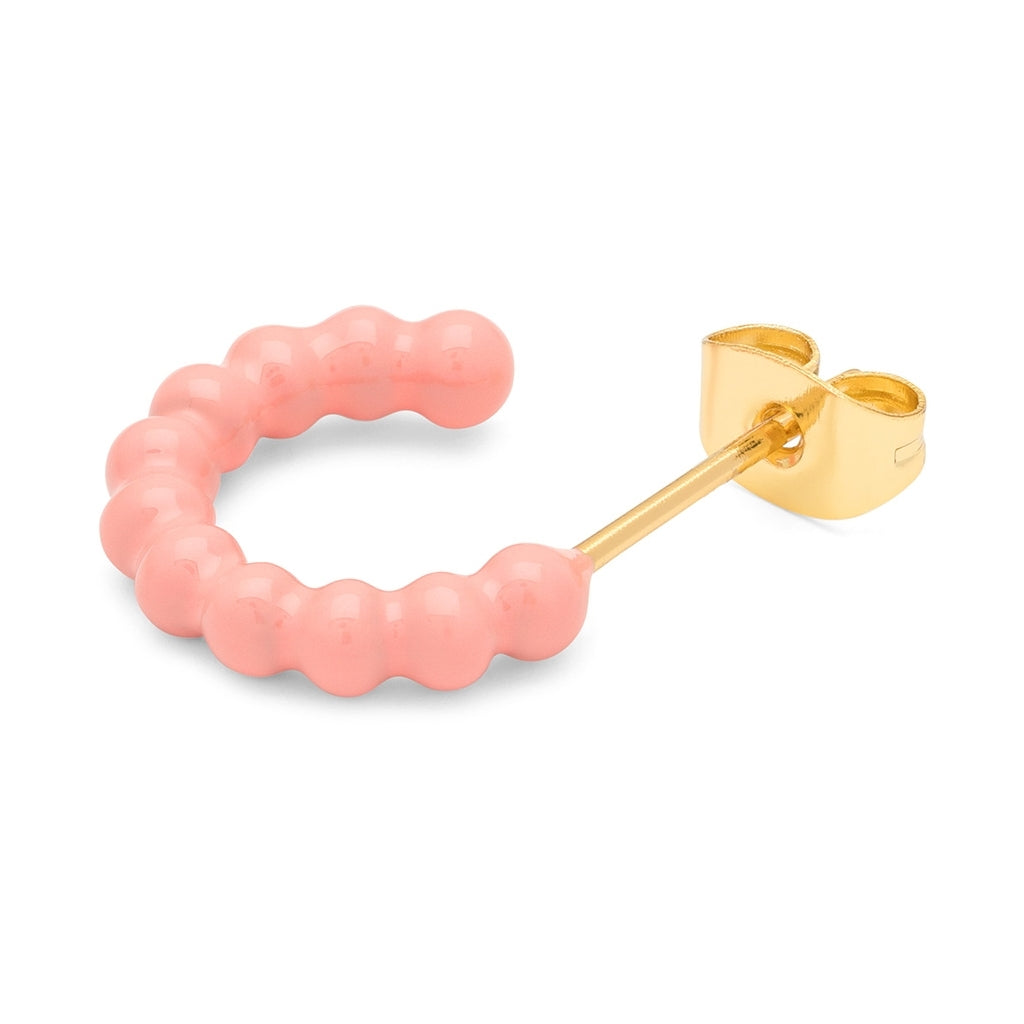 LULU Copenhagen Color Ball Hoops - Kleine Paar Hoops Burnt Coral
