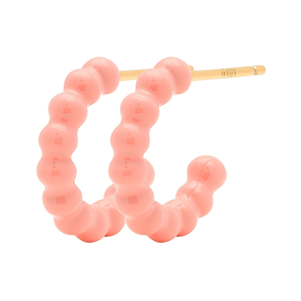 LULU Copenhagen Color Ball Hoops - Small - Paar Hoops Burnt Coral