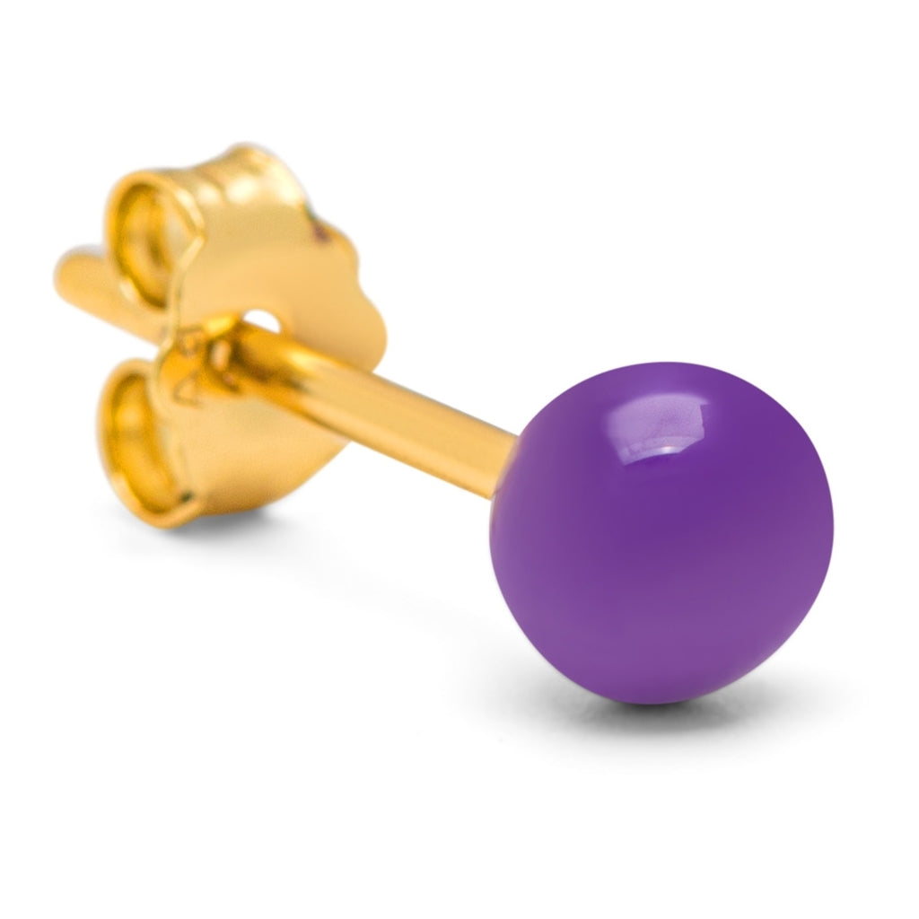 LULU Copenhagen Color Ball Medium Ohrring 1 stück Ear stud, 1 pcs Deep Purple