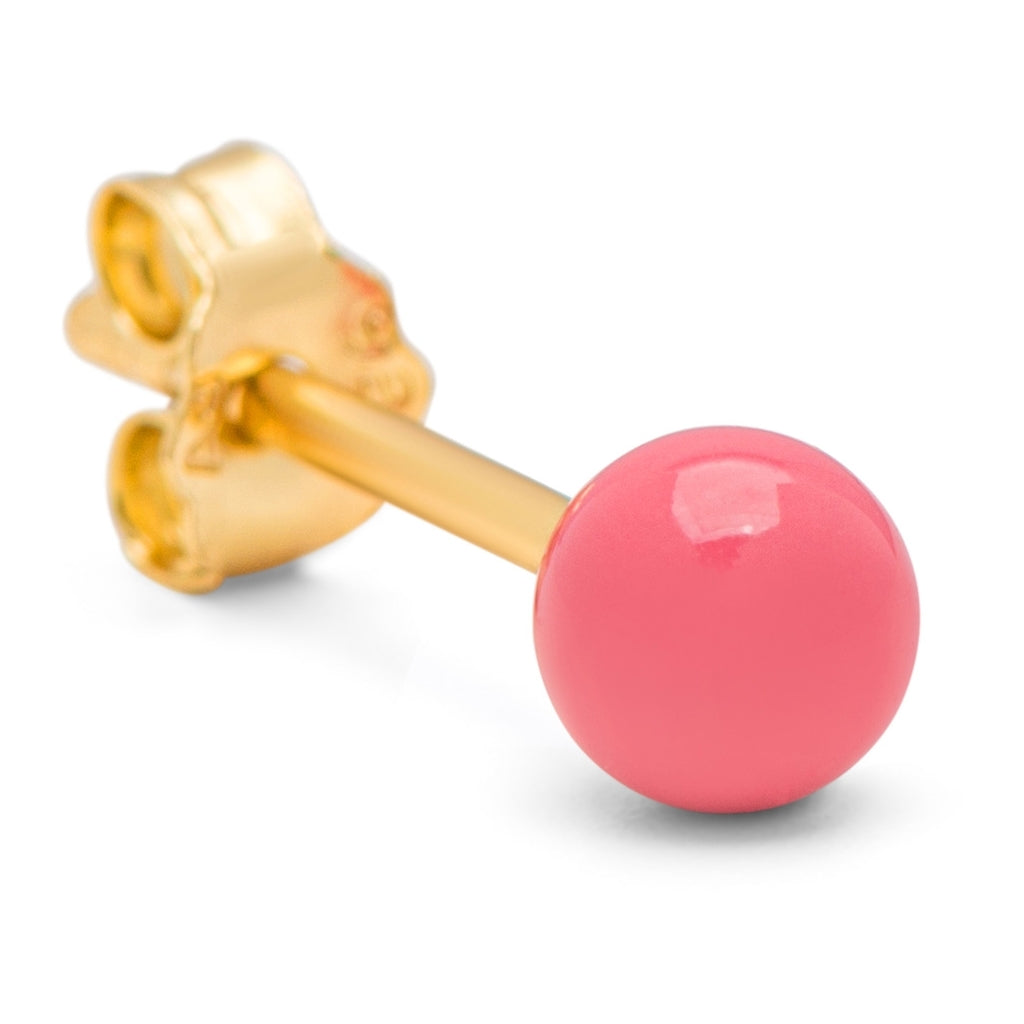 LULU Copenhagen Color Ball Medium Ohrring 1 stück Ear stud, 1 pcs Korallenpink